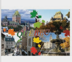 CARTES POSTALES MULTI-VUES QUÉBEC FEUILLES D'ÉRABLE