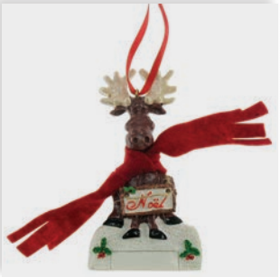 Déco. de Noël Père Noël dans Traineau avec Orignal