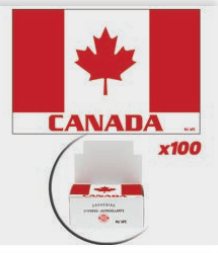 AUTOCOLLANT DRAPEAU CANADA