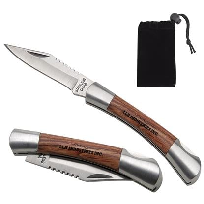 Produit promotionnel Small Rosewood Pocket Knife - Silver