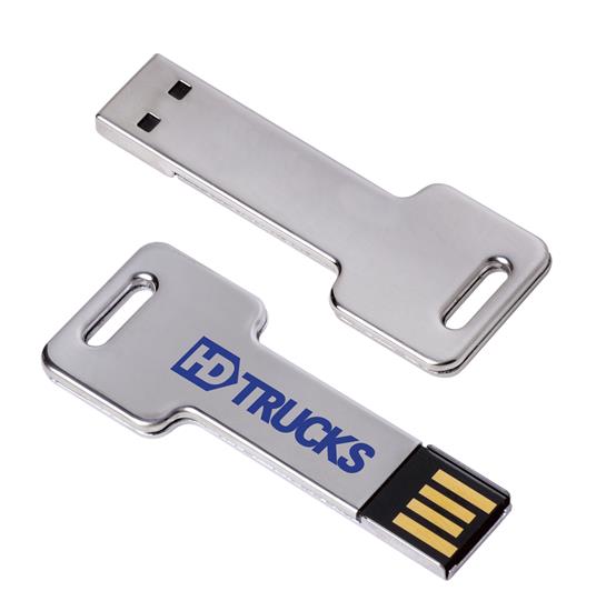 Produit promotionnel 16 GB Silver Key USB 2.0 Flash Drive