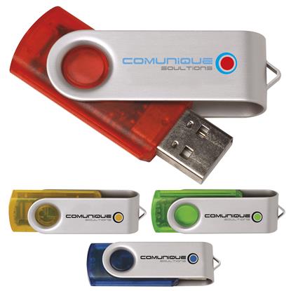 Produit promotionnel 4 GB Translucent Folding USB 2.0 Flash Drive