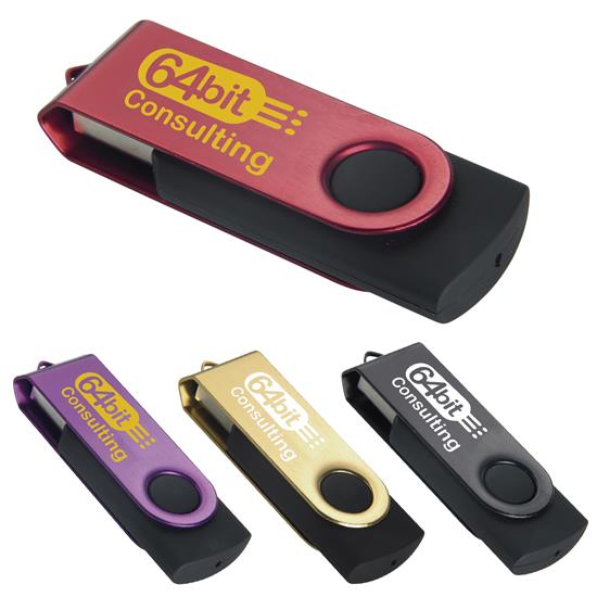Produit promotionnel 1 GB Color Accent Folding USB 2.0 Flash Drive