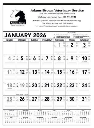 Produit promotionnel Black & White Contractor Memo Calendar