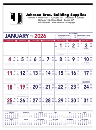 Produit promotionnel Patriotic Contractor Memo Calendar