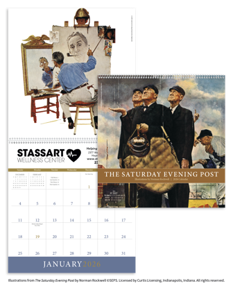 Produit promotionnel The Saturday Evening Post Illustrations by Norman Rockwell Calendar