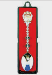 CUILLÈRE ECUSSON EMAILLÉ ARMOIRIES PROVINCE DE QUÉBEC