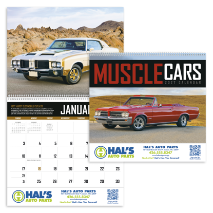 Produit promotionnel Muscle Cars Calendar