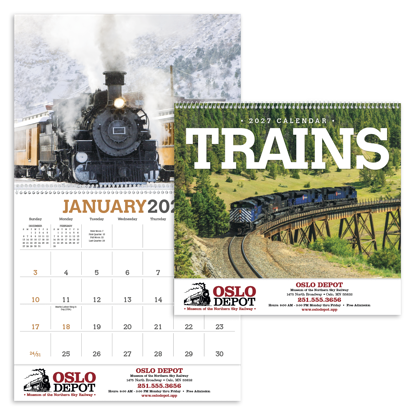 Produit promotionnel Trains Calendar