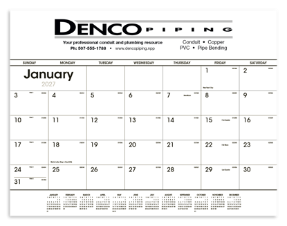 Produit promotionnel Triumph™ Calendars Black & White Desk Pad