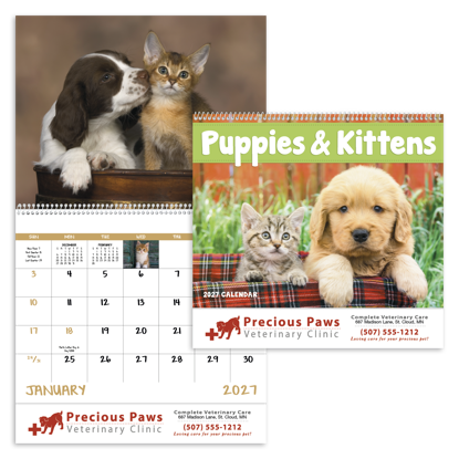 Produit promotionnel Puppies & Kittens - Spiral Calendar
