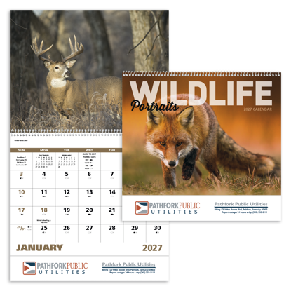 Produit promotionnel Wildlife Portraits - Spiral Calendar