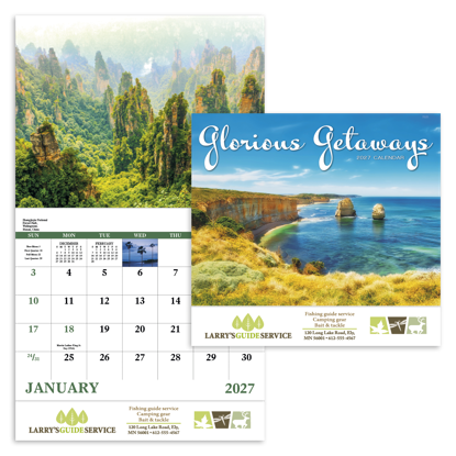 Produit promotionnel Glorious Getaways - Stapled Calendar