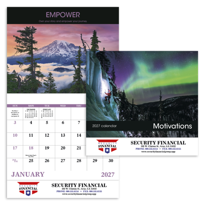 Produit promotionnel Motivations - Stapled Calendar