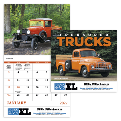 Produit promotionnel Treasured Trucks - Stapled Calendar