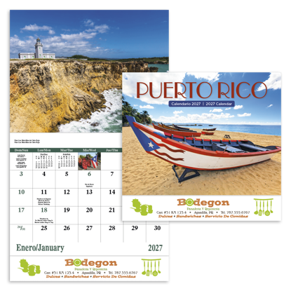 Produit promotionnel Puerto Rico - Stapled Calendar