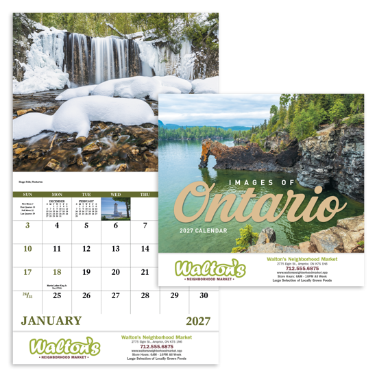 Produit promotionnel Images of Ontario - Stapled Calendar