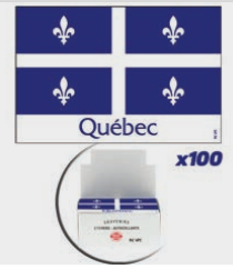 AUTOCOLLANT DRAPEAU QUÉBEC