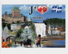CARTES POSTALES MONTAGE J'AIME QUÉBEC