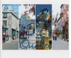 CARTES POSTALES MONTAGE 4 VUES VERTICALE QUÉBEC