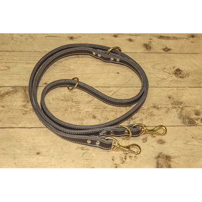 Laisse multifonctionnelle en cuir double 3/4 X 72"