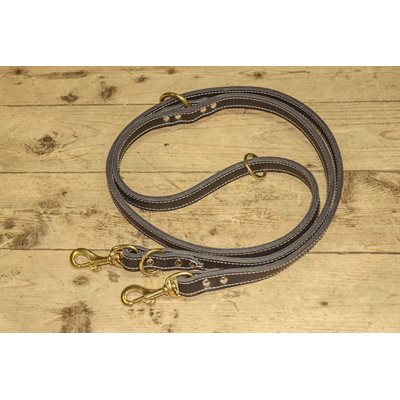 Laisse multifonctionnel en cuir double, 1/2x72''