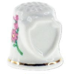 Dé en Porcelaine avec Fleurs 1 1/4"