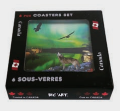 SOUS-VERRES AURORES BORÉALES (PAQUET DE 6)
