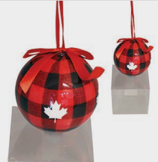 BOULE DE NOËL EN PAPIER BÛCHERON CARRELÉE