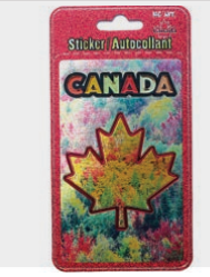 AUTOCOLLANT ALU CANADA FEUILLES D'AUTOMNE