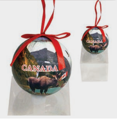 BOULE DE NOËL EN PAPIER SCÈNE CANADA