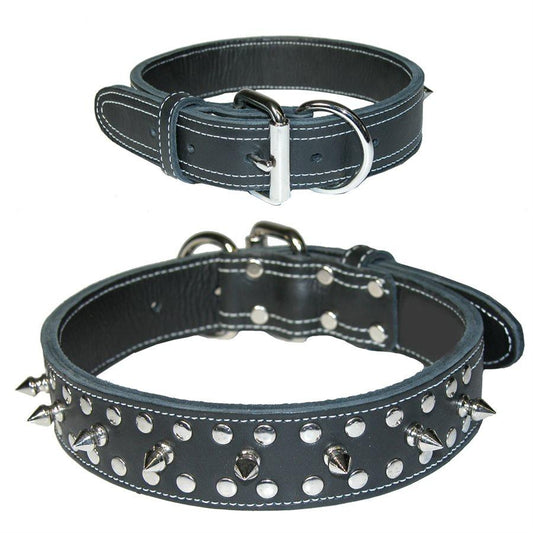 Collier latigo double 1-1/2 piqué blanc