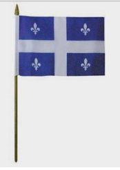 DRAPEAU POLYESTER QUÉBEC / BÂTON 4X6"