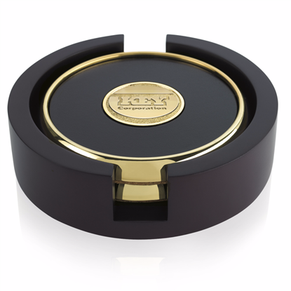 Produit promotionnel Two Round Coasters with Wood Tray
