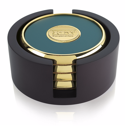Produit promotionnel Four Round Coasters with Wood Tray