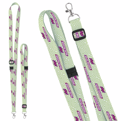 Produit promotionnel 3/4" Adjustable Polyester 4 Color Lanyard