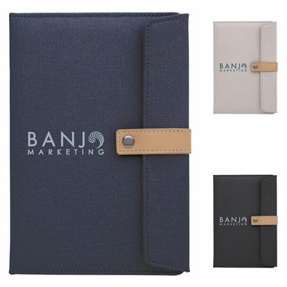 Produit promotionnel Two-Tone Journal with Leather Closure