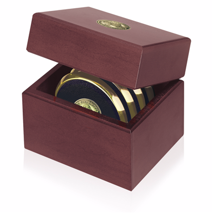 Produit promotionnel Four Coasters with Solid Cherry Chest