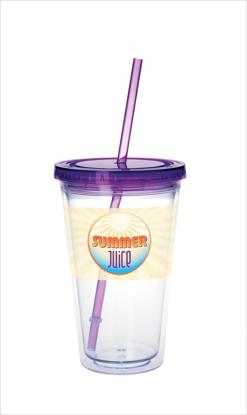 Produit promotionnel Clear Tumbler with Colored Lid - 18 oz.