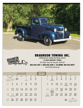 Produit promotionnel Antique Trucks Calendar