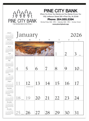 Produit promotionnel Decorator Memo (White) Calendar