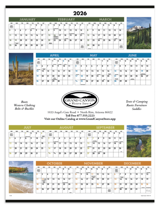 Produit promotionnel Scenic Span-A-Year Calendar