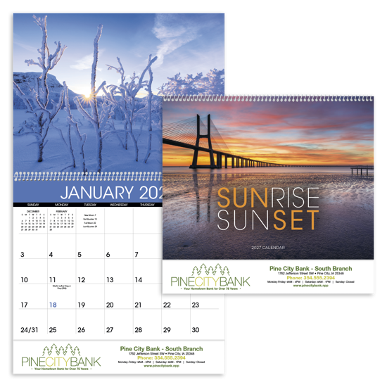Produit promotionnel Sunrise Sunset Calendar