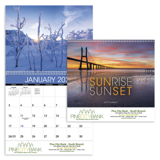 Produit promotionnel Sunrise Sunset Calendar