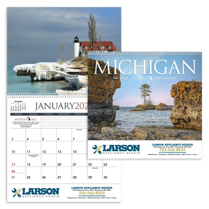 Produit promotionnel Michigan Calendar