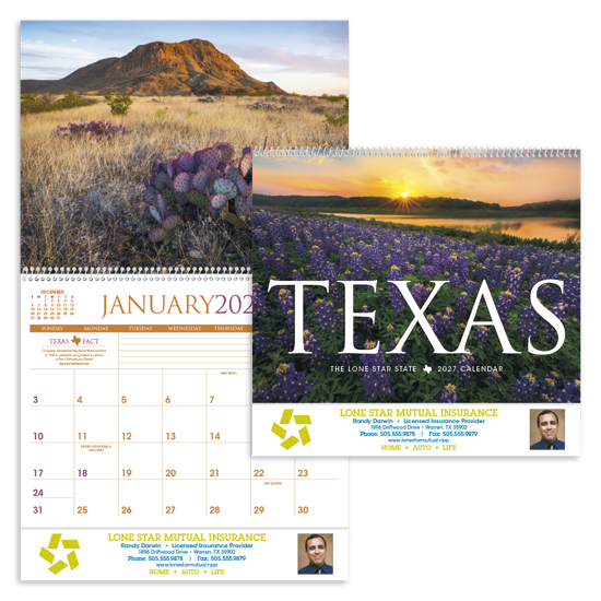 Produit promotionnel Texas Calendar