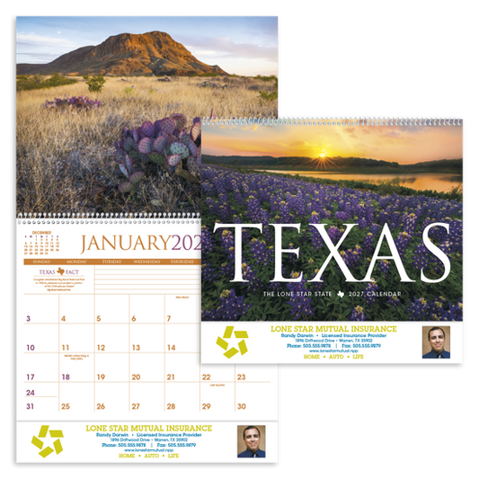 Produit promotionnel Texas Calendar
