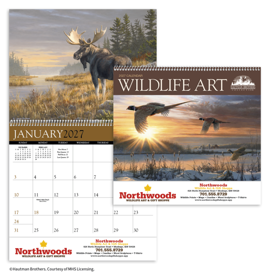 Produit promotionnel Wildlife Art by the Hautman Brothers Calendar