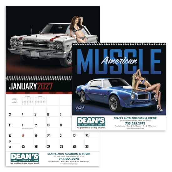 Produit promotionnel American Muscle Calendar