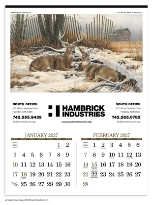 Produit promotionnel Wildlife Art Calendar